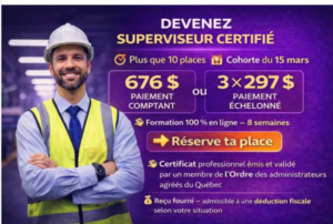Devenez superviseur certifié au Québec Canada, par Urgence SST Inc Québec